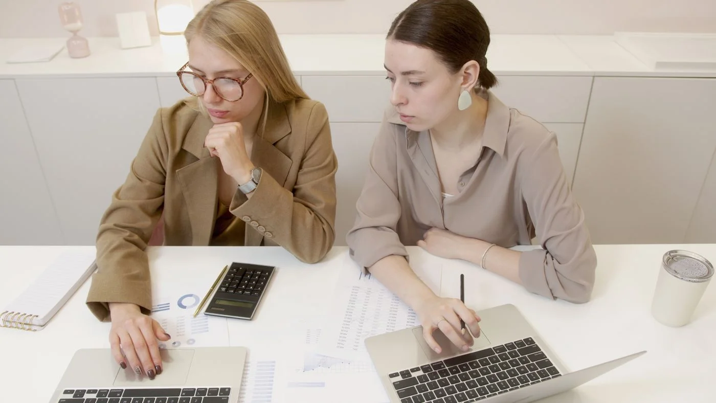 Team working in a bright office